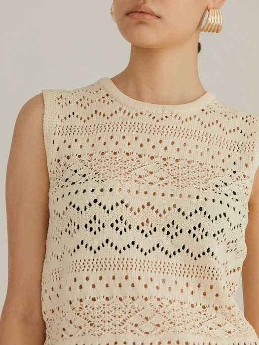 PETIT CROCHET SLEEVELESS - BUTTER