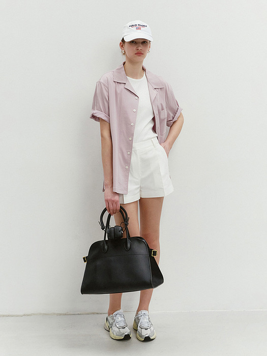 OPEN COLLARED OUT-POCKET SHIRT PINK_UDSH4B322P2