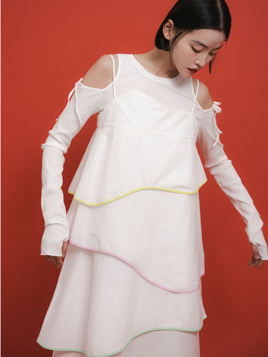 DANA Strappy Dress-White