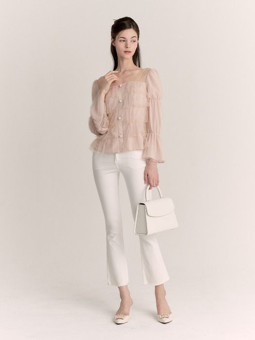 Grace Blouse (Pink Beige)