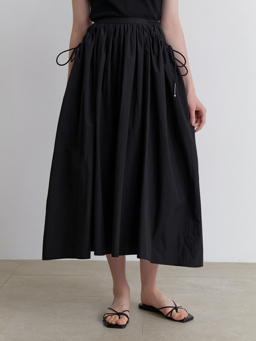 Basket strap skirt (black)