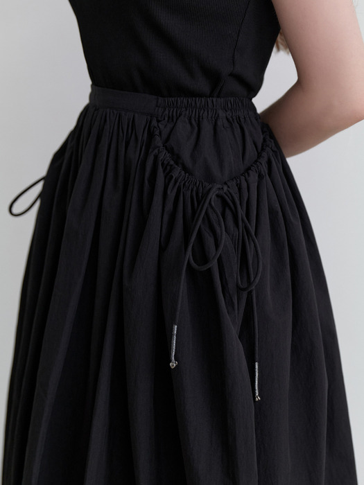 Basket strap skirt (black)