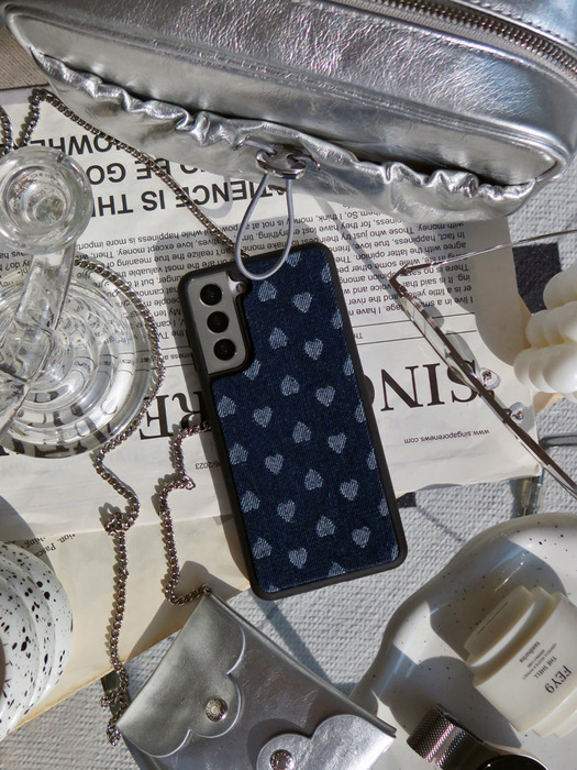 TEXTILE PHONE CASE [HEART]