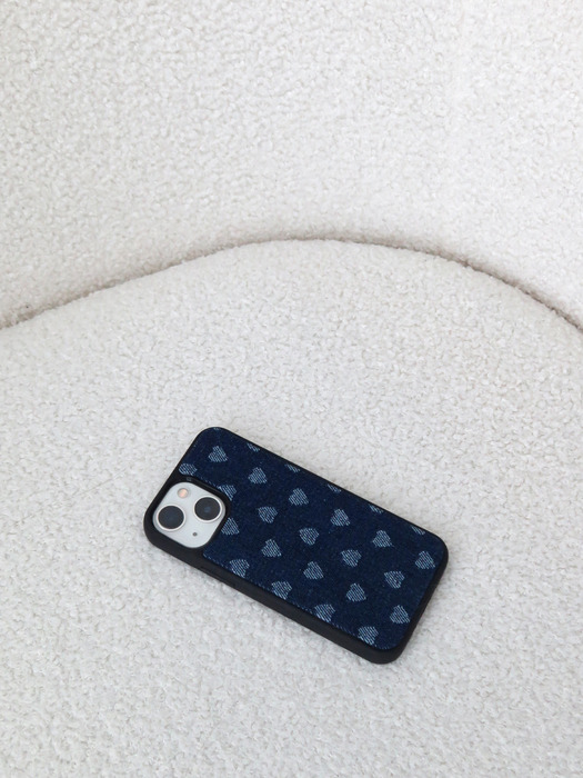 TEXTILE PHONE CASE [HEART]