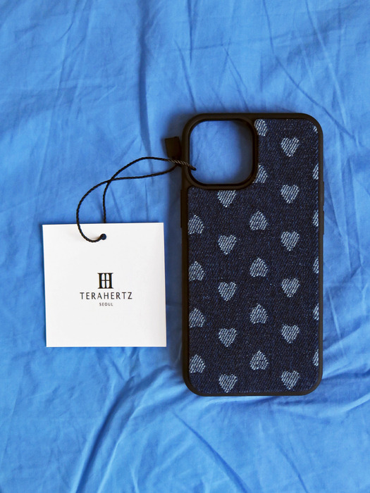 TEXTILE PHONE CASE [HEART]