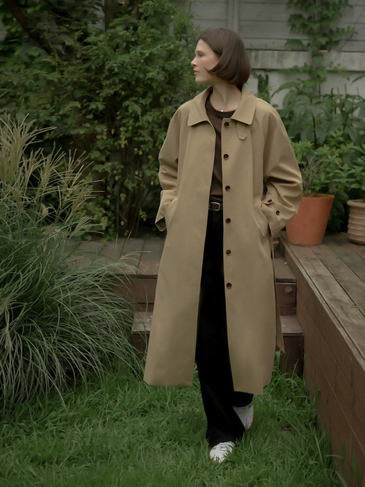 Ash cotton trench coat_Beige