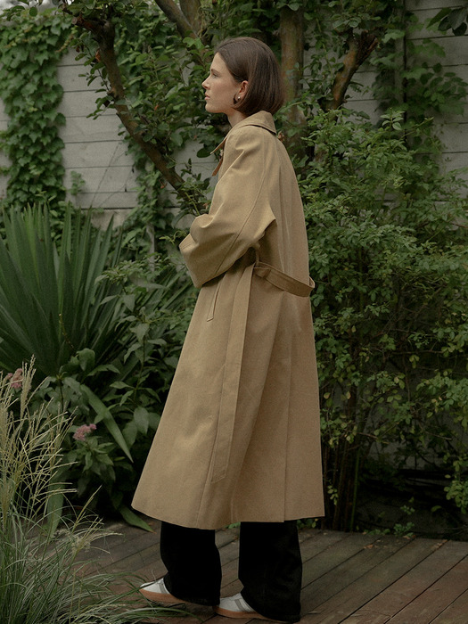 Ash cotton trench coat_Beige