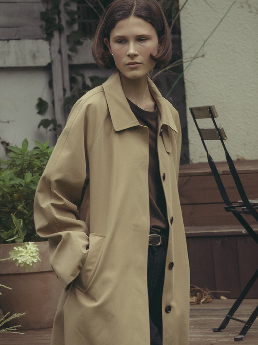 Ash cotton trench coat_Beige