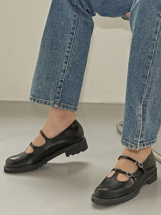 177J Lind Maryjane Platform Flat Shoes