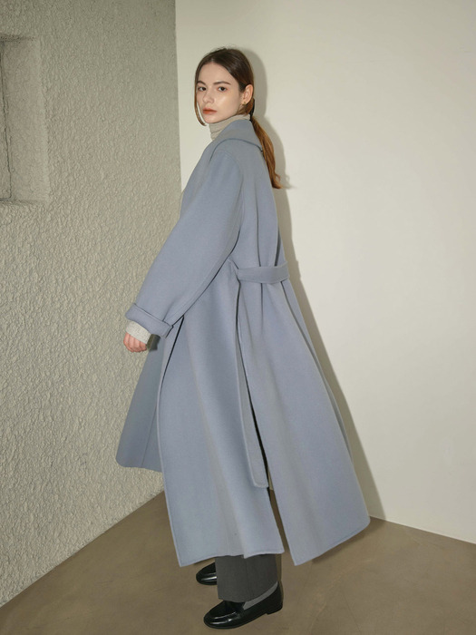 Lautre Kate Blue Grey Cashmere handmade Coat