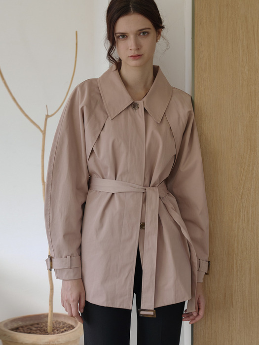 [24FW] Lautre Beige Half Trench coat