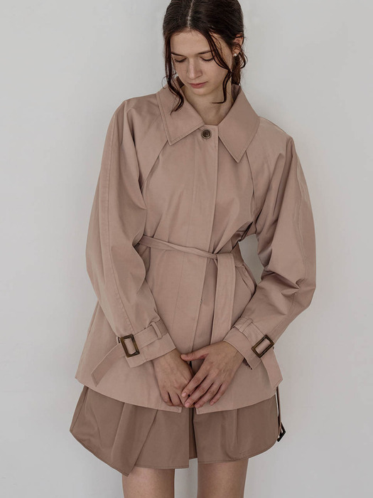 [24FW] Lautre Beige Half Trench coat