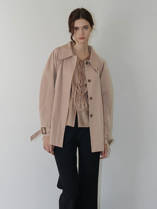 [24FW] Lautre Beige Half Trench coat