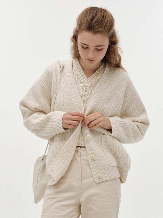 Garine wool cardigan (Ivory)