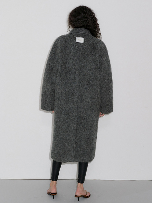 HAIRY BALMACAAN COAT_CHARCOAL