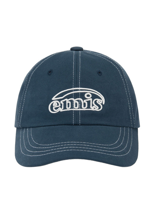 WHITE STITCH BALL CAP-NAVY