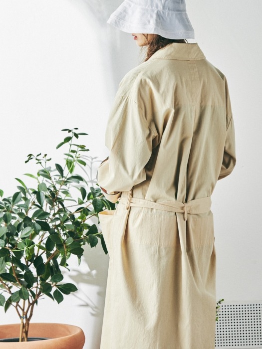 (W) Buffalo Robe Coat Twill Sand