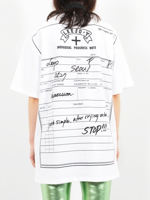 I.P NOTE HALF SLEEVE T + WH