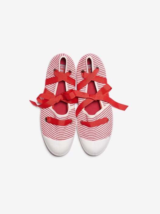 WOMAN ESPADRILLE LIMITED STRIPE - RED