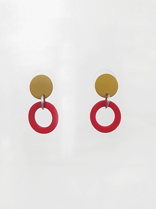 dot earring_Red