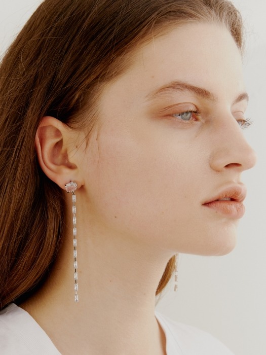 Pure Square & Long Cubic Earring