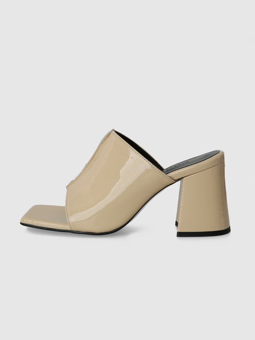 PATENT MULE - CREAM BEIBE