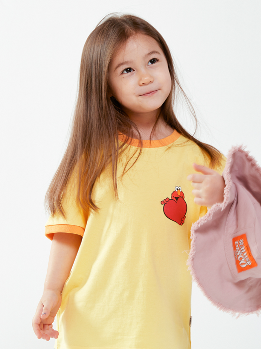 [SM20 SV X Sesame Street] Love Elmo T-Shirts for Kids(Yellow)