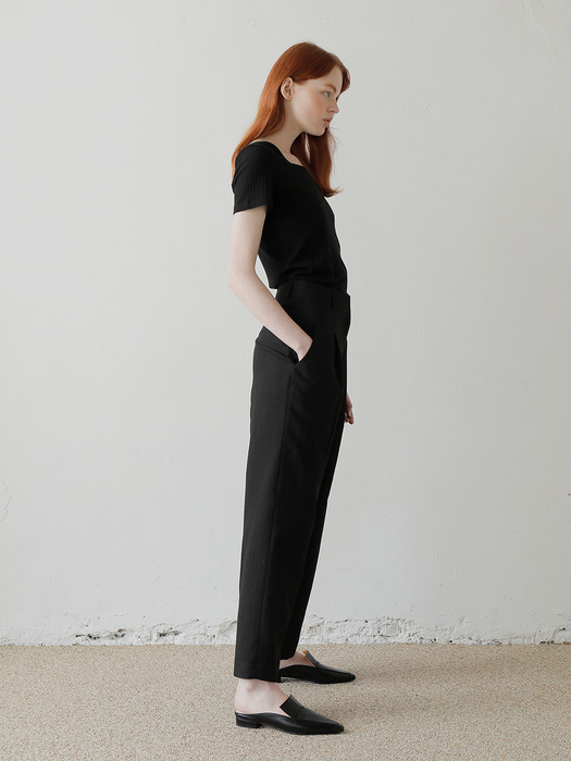 20SS SUMMER TUCK PANTS / BLACK