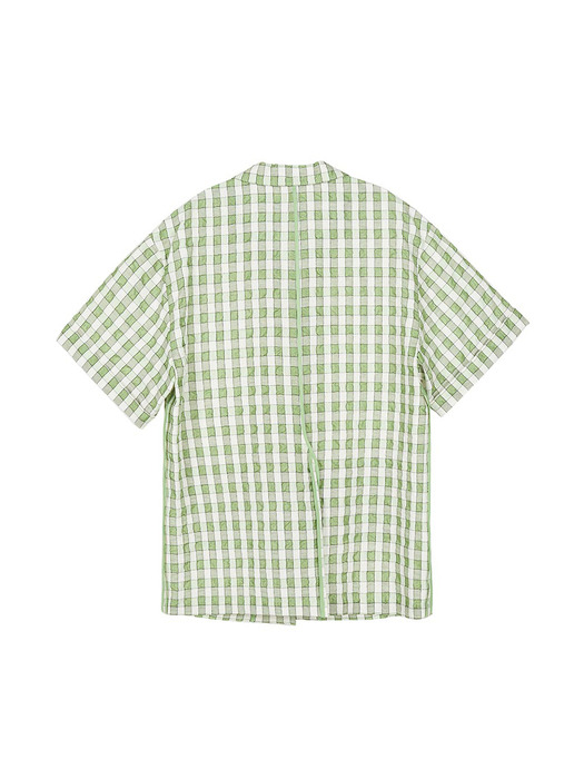 INSIDE OUT CHECK SHIRT atb392w(LIME)