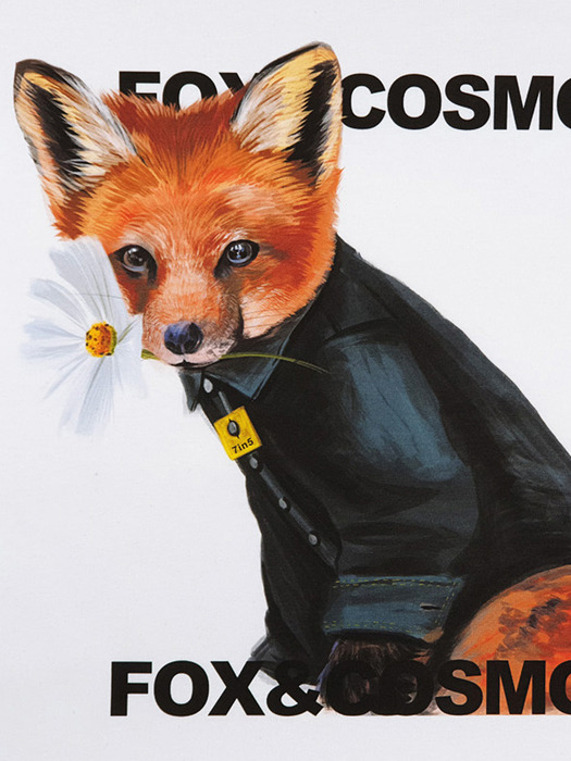 COSMOS FOX PRINT T-SHIRT_WHITE