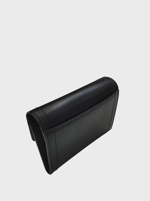 LEATHER TOY LOCK BLACK.RD WALLET
