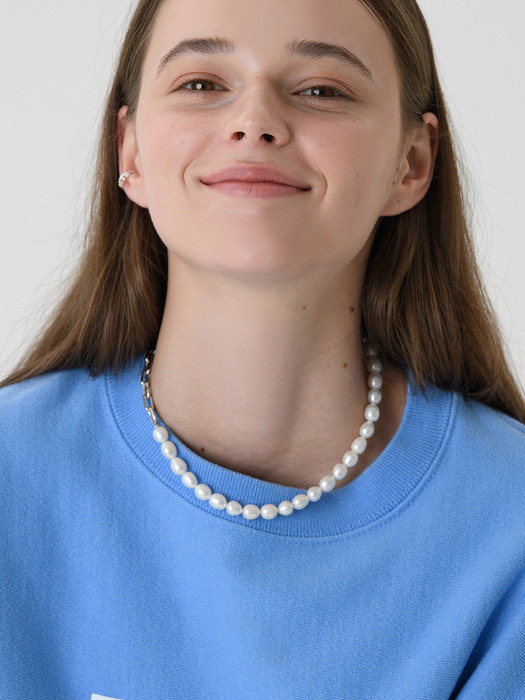 PEARLS CHAIN NECKLACE_Silver_L