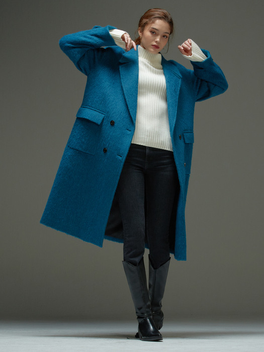 tailored coat Blue