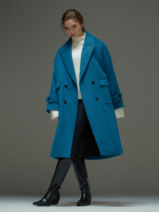 tailored coat Blue