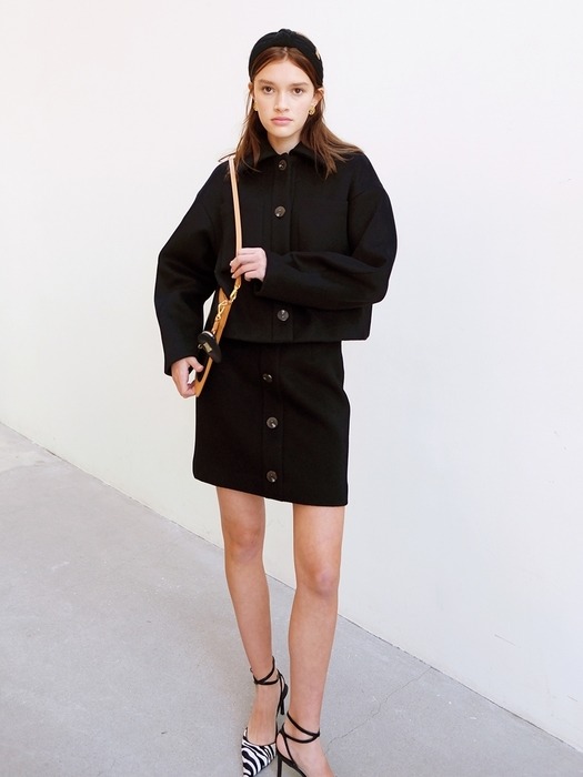 ANDREA WOOL SHORT JACKET_BLACK