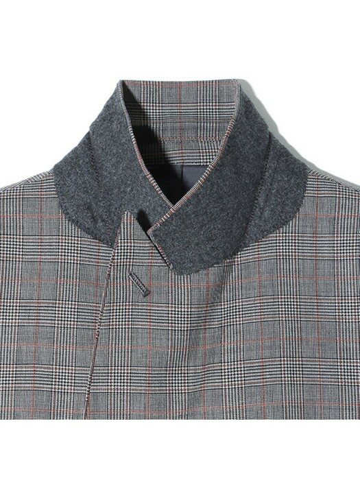 red point glen check double breasted suit jacket_CWFBS21322GYL
