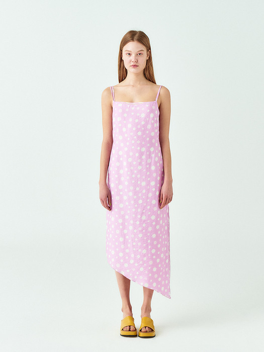 Water Drop Slip Dress In Pink