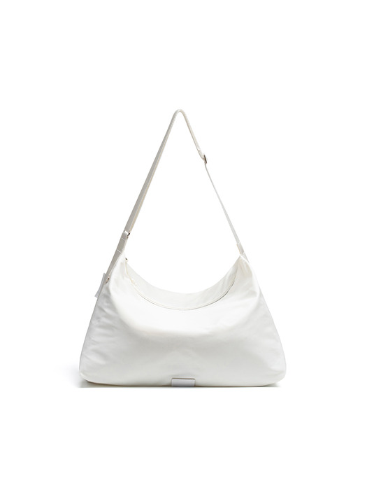 FABRIC HOBO BAG - WHITE