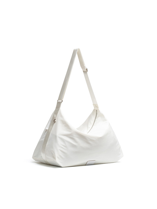 FABRIC HOBO BAG - WHITE