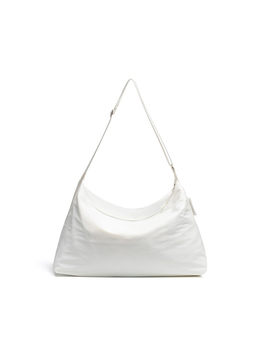 FABRIC HOBO BAG - WHITE