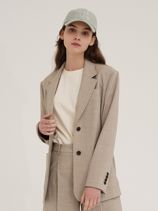 Cool wool single jacket - Beige