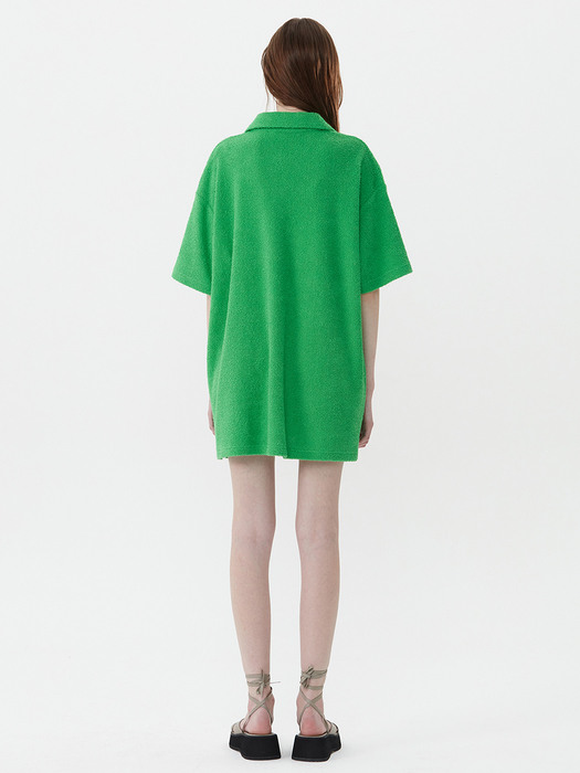 TERRY COLLARED T-SHIRT, GREEN
