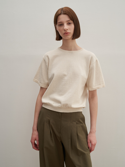 summer cotton knit ivory