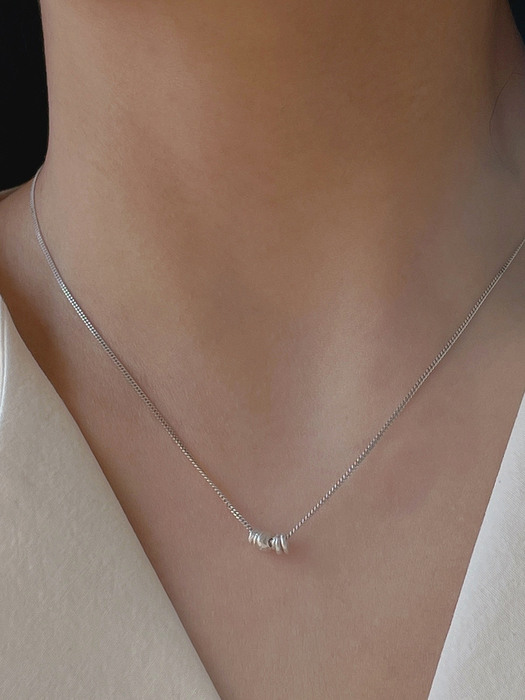 silver925 small chip necklace