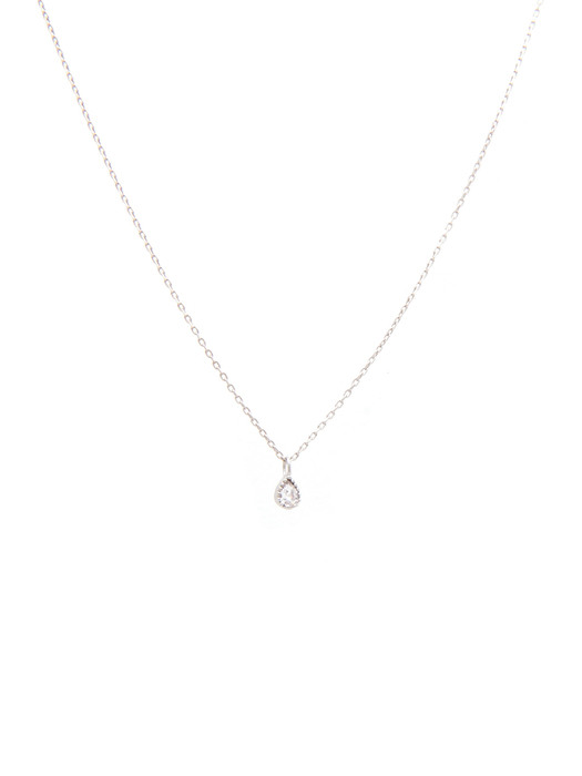 teardrop cz necklaces (silver925)