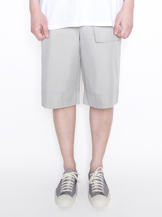 pnv017_soft mood cargo shorts (gray)