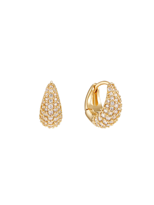 [Silver925] Petit Volume Crystal  One-Touch Earring_EC1738