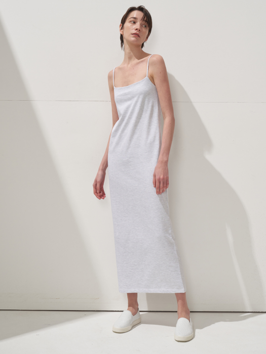 BASIC SLIP DRESS_MELANGE IVORY