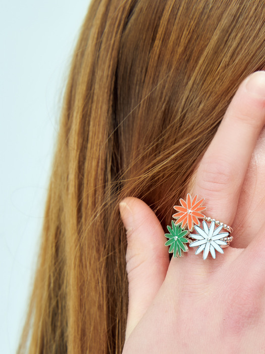 MARIE FLOWER RING (WHITE)