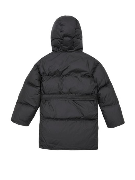 ECO GOOSE DOWN HOOD QUILTED SHELL COAT (AEJU0F005BK)